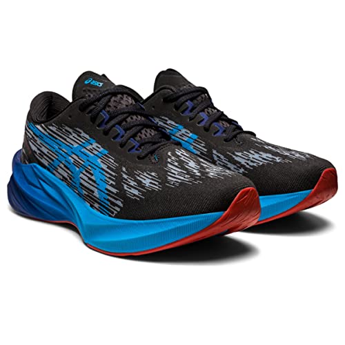 ASICS Novablast 3 - Men's Black/Island Blue Shoe Deals Outlet