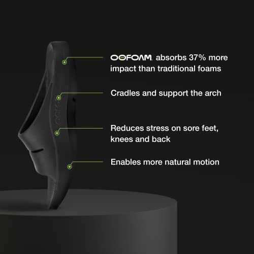OOFOS OOahh Slide - Unisex Black Shoe Deals Outlet