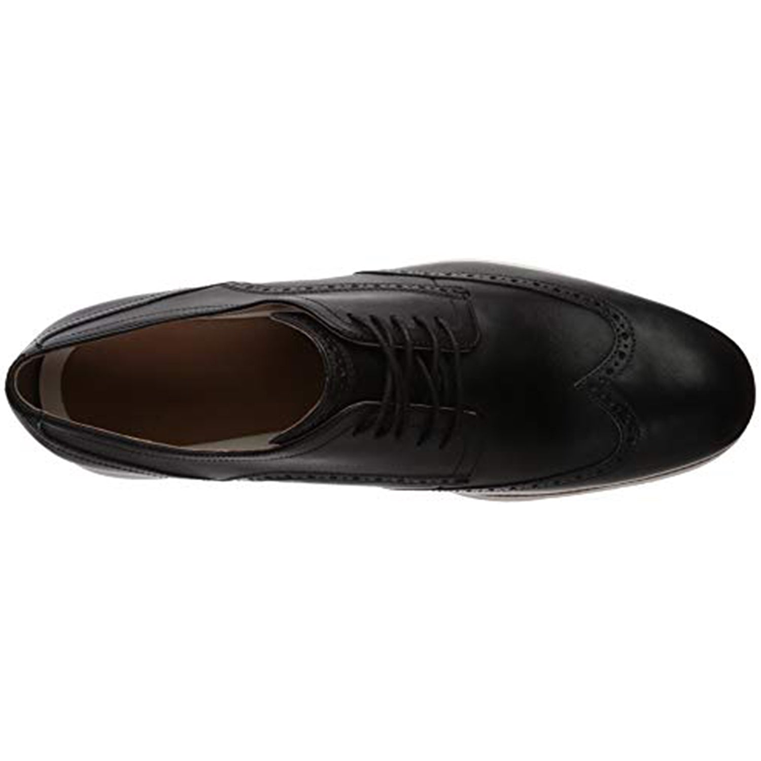 Cole Haan OriginalGrand Wingtip Black Oxford - Men's Black Leather/White Shoe Deals Outlet