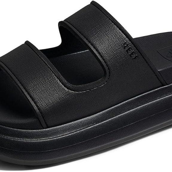 Reef Cushion Bondi 2 Bar Black / Black 8 M 0196985147691 Shoe Deals Outlet