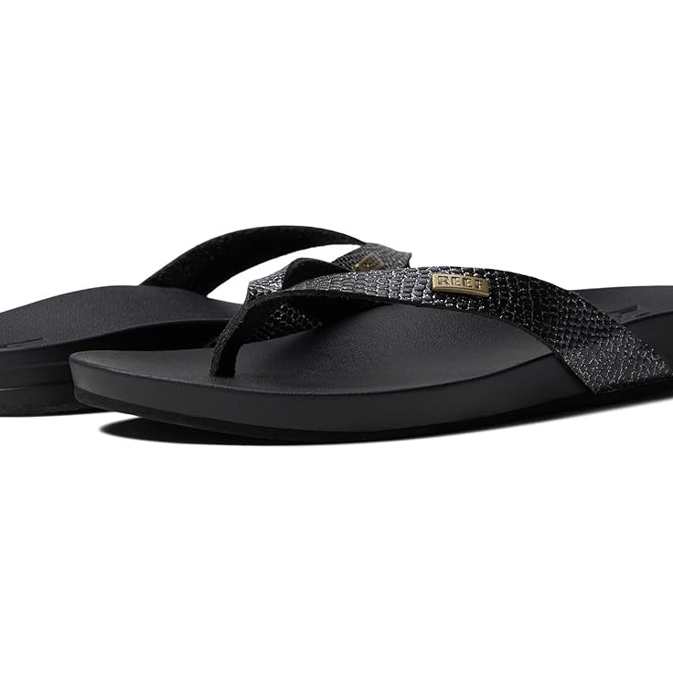 Reef Cushion Court Black Sassy 6 M 0195333408576 Shoe Deals Outlet