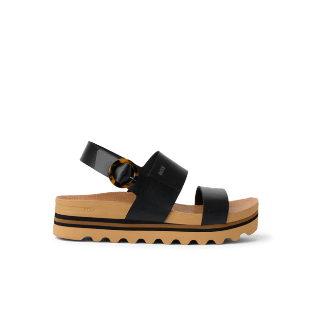 Reef Vista Hi Buckle Black / Tan 8 M 195333811932 Shoe Deals Outlet