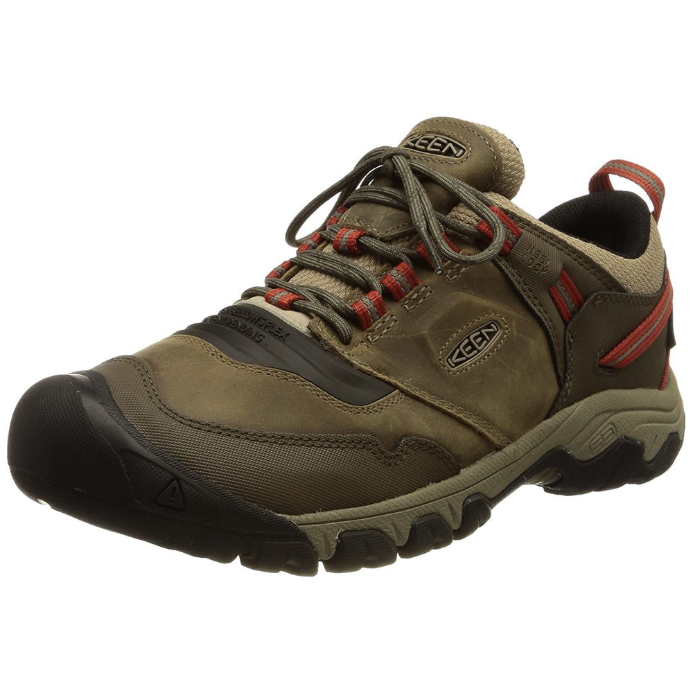 KEEN Ridge Flex - Men's Timberwolf/Ketchup Shoe Deals Outlet