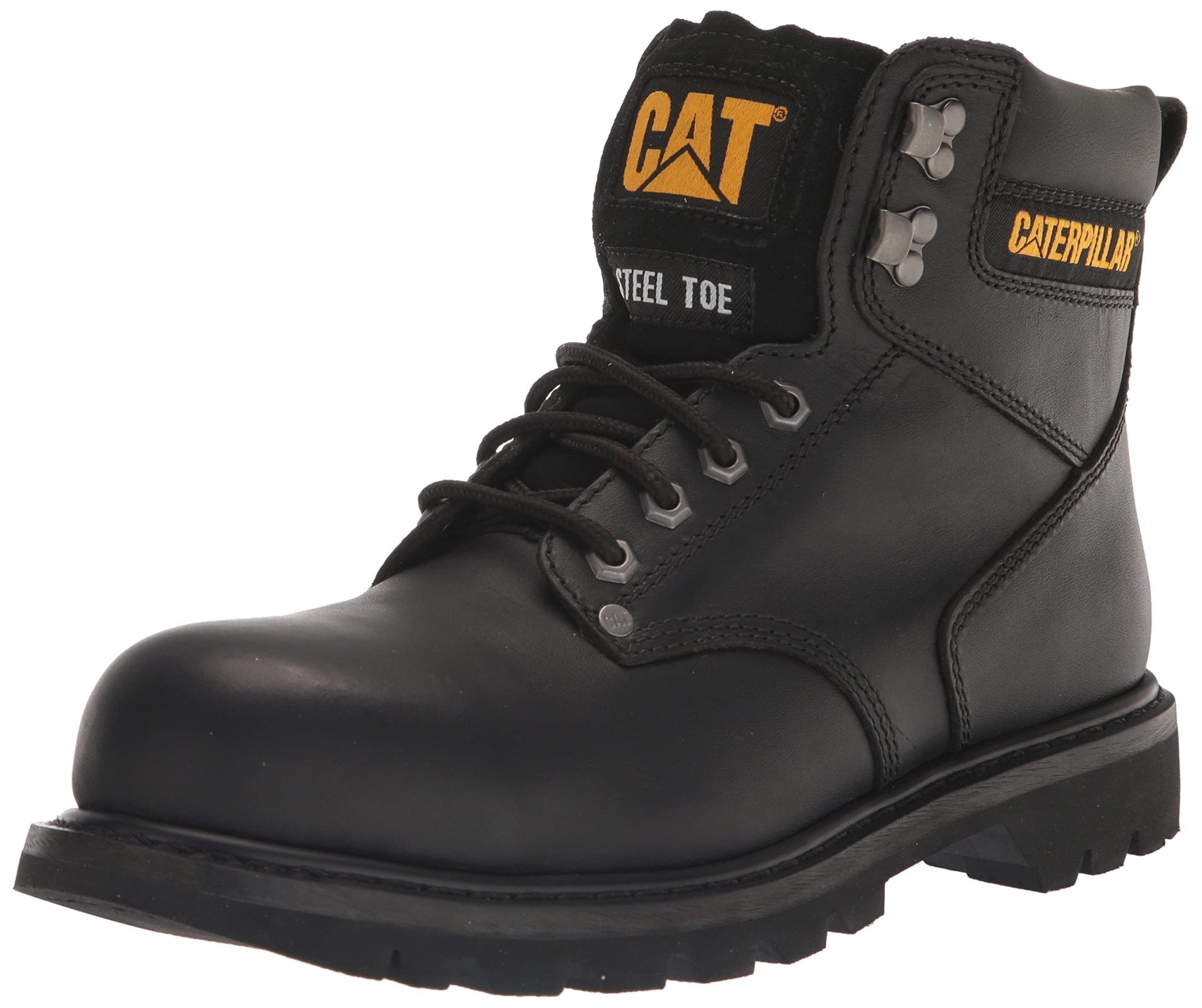 Caterpillar Second Shift Steel - Toe Boots - Men's Black Shoe Deals Outlet