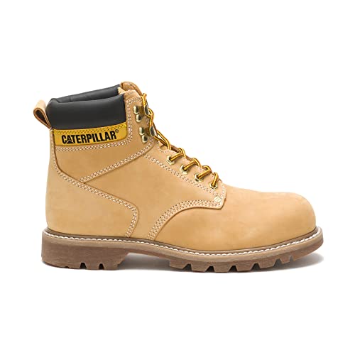Caterpillar Second Shift Steel - Toe Boots - Men's Honey Nubuck Shoe Deals Outlet
