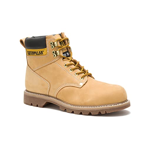 Caterpillar Second Shift Steel - Toe Boots - Men's Honey Nubuck Shoe Deals Outlet