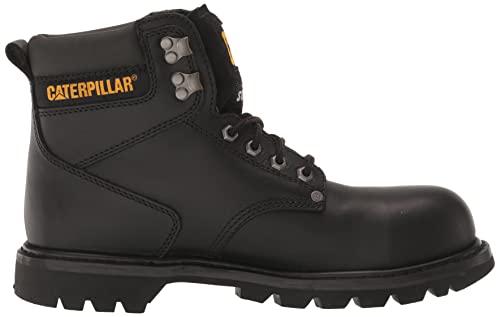 Caterpillar Second Shift Steel - Toe Boots - Men's Black Shoe Deals Outlet