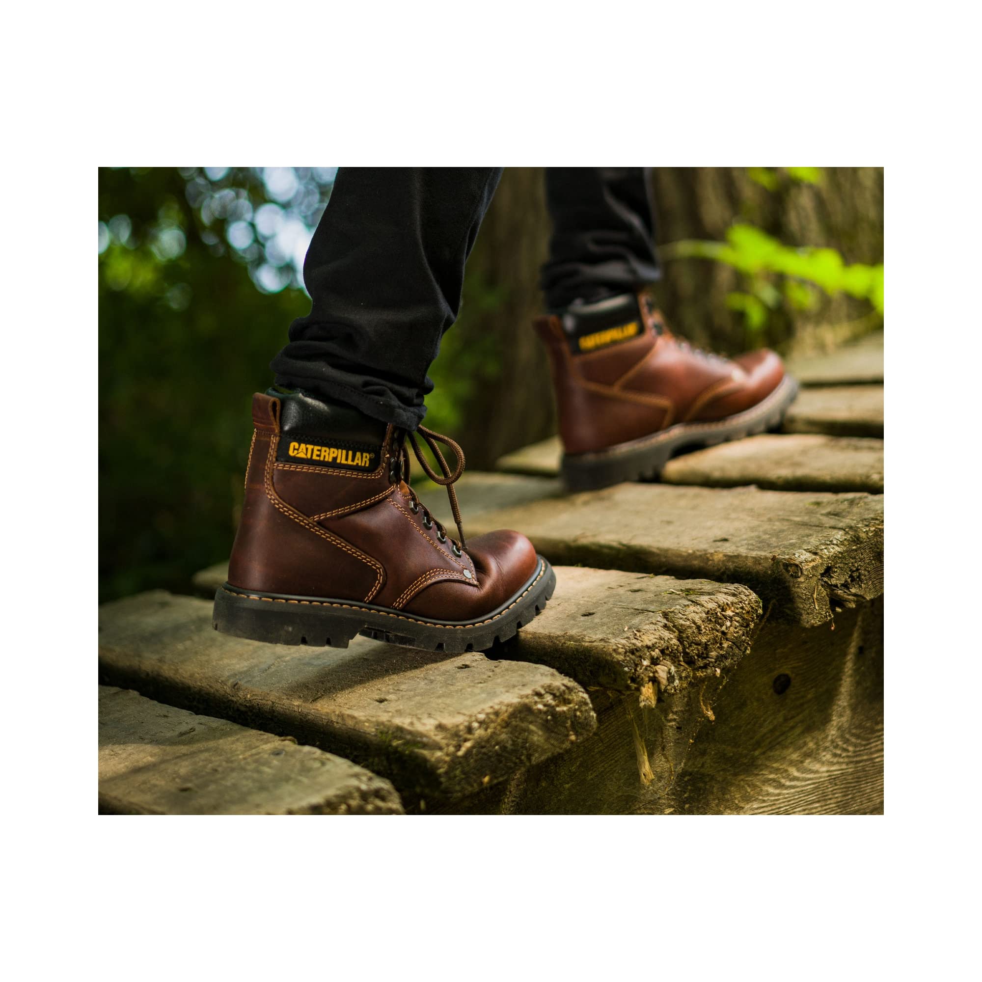 Caterpillar Second Shift Steel - Toe Boots - Men's Black Shoe Deals Outlet