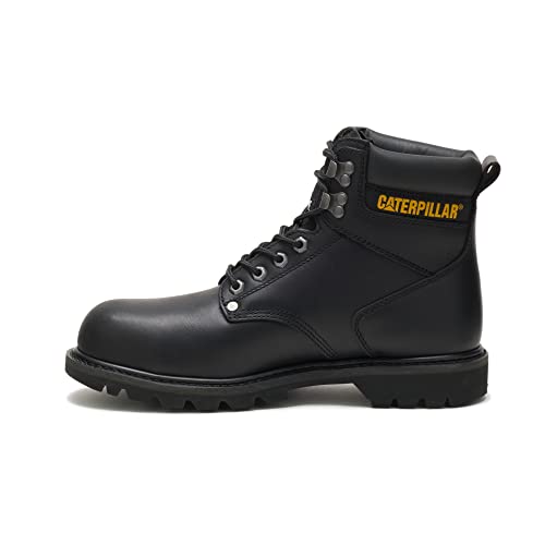 Caterpillar Second Shift Steel - Toe Boots - Men's Black Shoe Deals Outlet