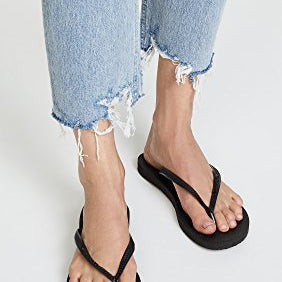 Havaianas Slim Flip Flop Sandal - Women's Black Shoe Deals Outlet