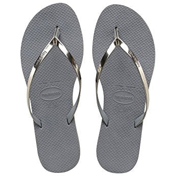 Havaianas Slim Flip Flop Sandal - Women's Metallic Steel Grey Shoe Deals Outlet