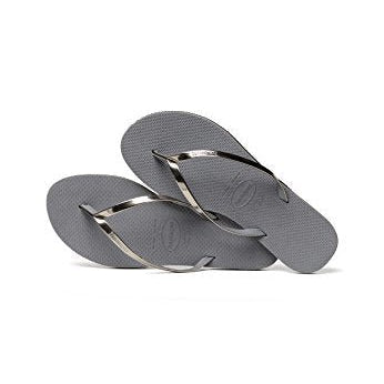 Havaianas Slim Flip Flop Sandal - Women's Metallic Steel Grey Shoe Deals Outlet
