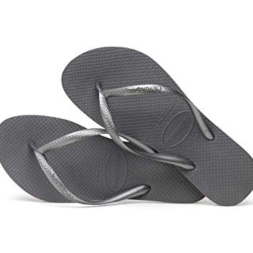 Havaianas Slim Flip Flops - Unisex Steel Grey Shoe Deals Outlet