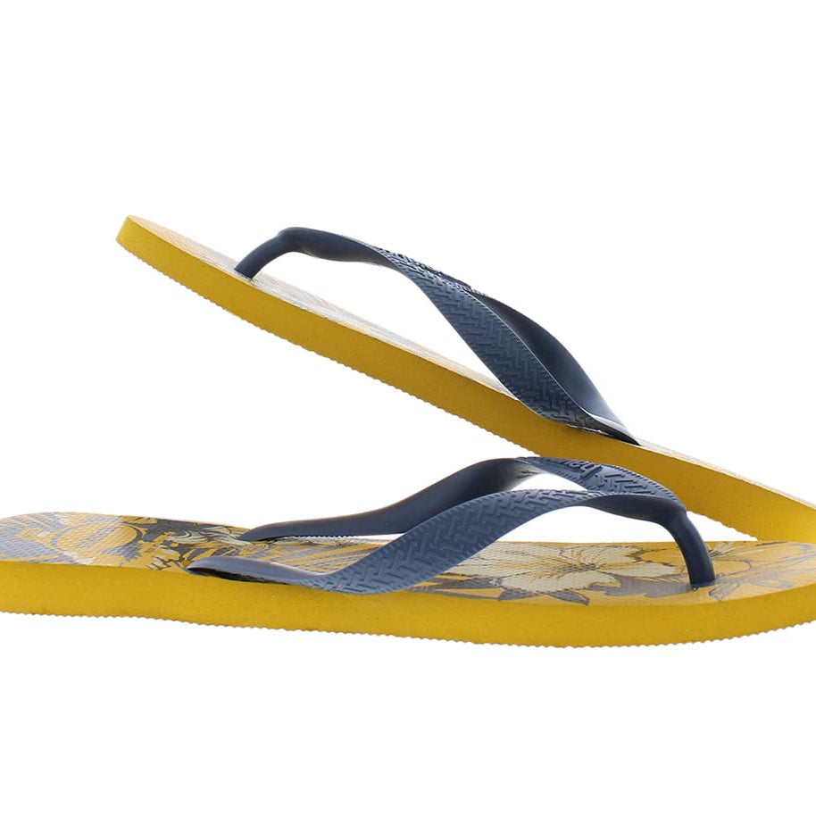 Havaianas Slim Flip Flops - Unisex Aloha White Shoe Deals Outlet
