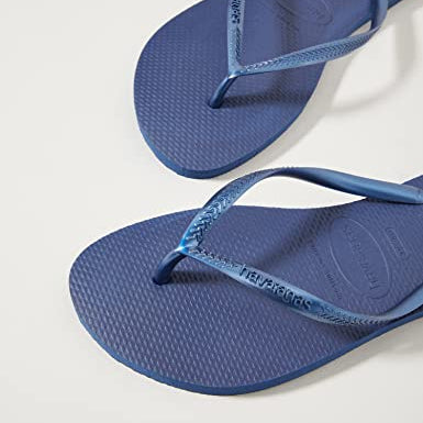 Havaianas Slim Flip Flops - Unisex Navy Shoe Deals Outlet