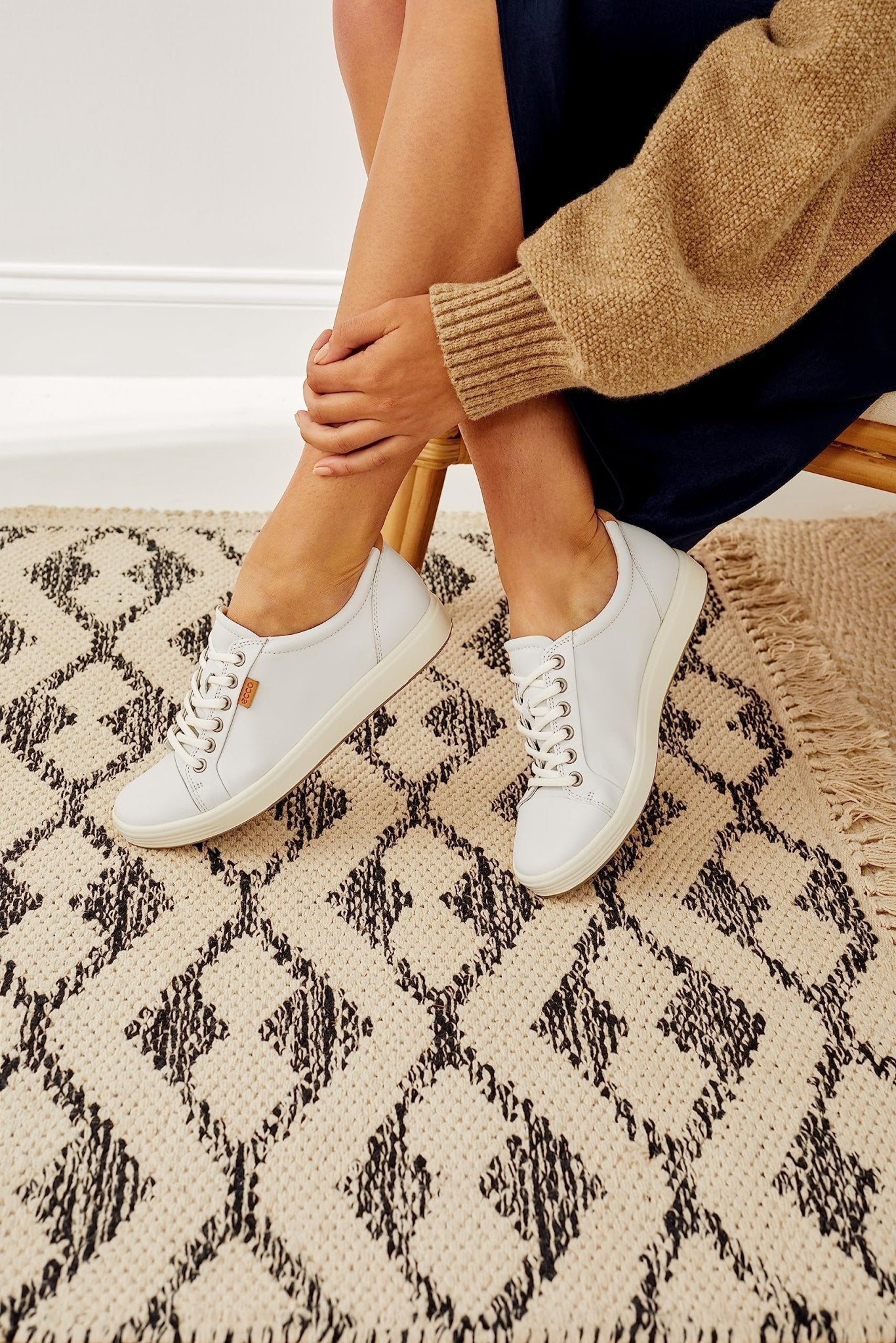 ECCO Soft 7 Sneaker - Women's White Shoe Deals Outlet