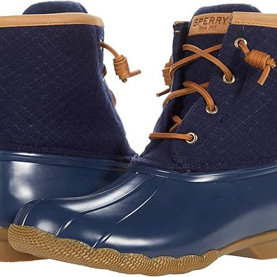 Sperry Saltwater Emboss Wool Boots Navy 7.5 M 194713099571 Shoe Deals Outlet
