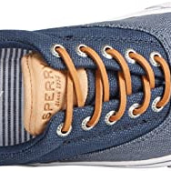 Sperry Striper ll CVO Waxy Canvas - Men's Navy Tonal Shoe Deals Outlet
