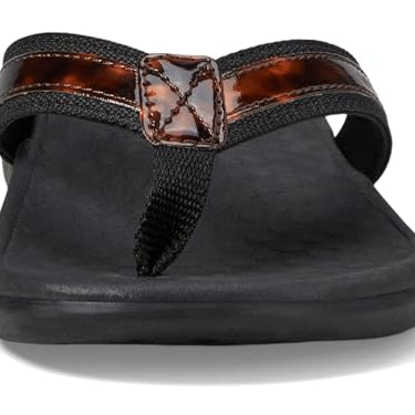 VIONIC Tide II Toe Post Sandal - Women's Black - tortoise Shoe Deals Outlet