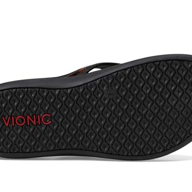 VIONIC Tide II Toe Post Sandal - Women's Black - tortoise Shoe Deals Outlet