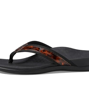 VIONIC Tide II Toe Post Sandal - Women's Black - tortoise Shoe Deals Outlet