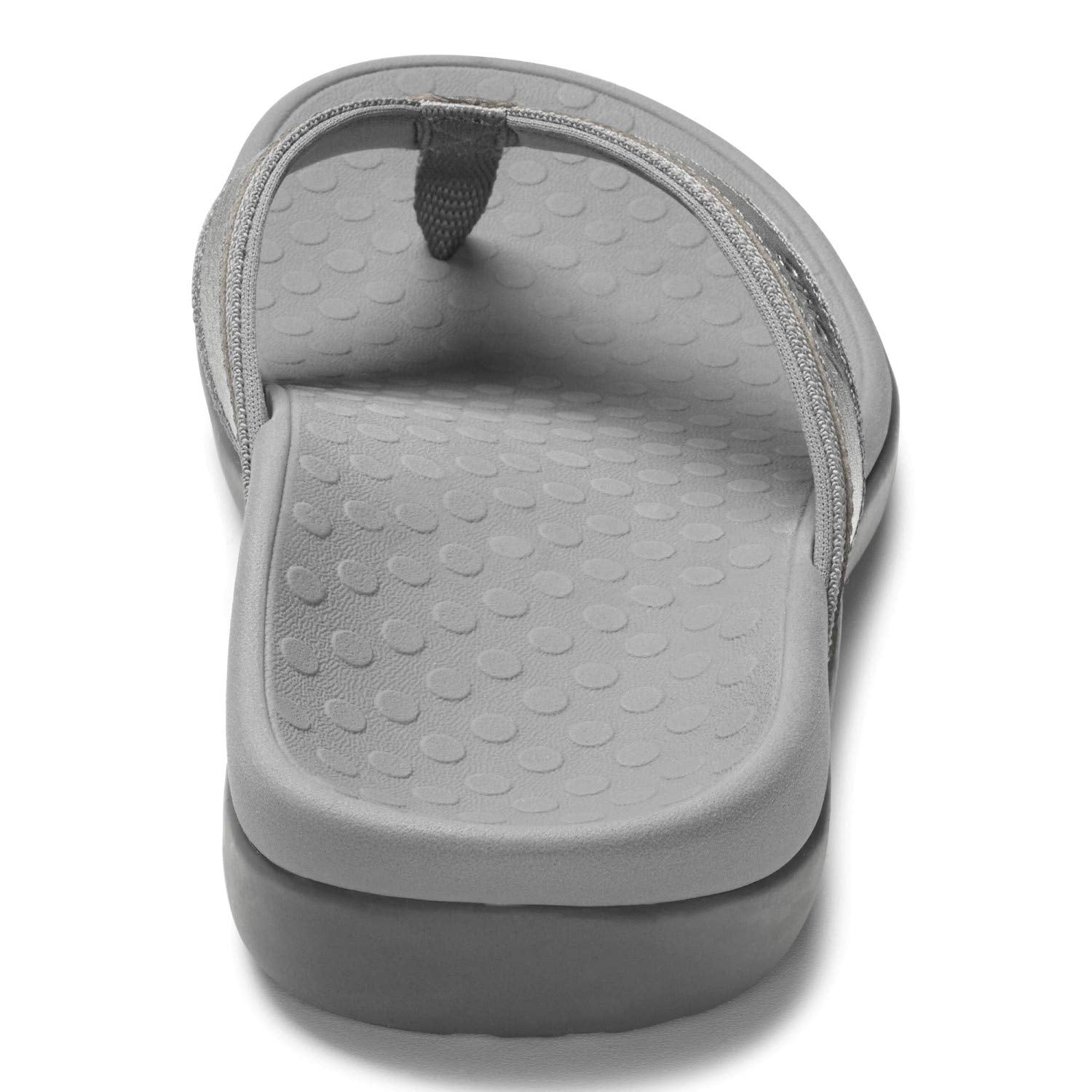 VIONIC Tide II Toe Post Sandal - Women's Pewter Metallic Shoe Deals Outlet