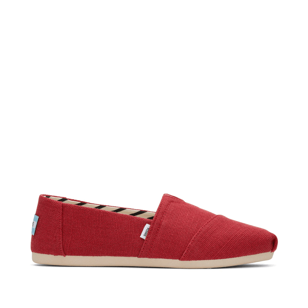 TOMS Alpargata Red Heritage Canvas 8.5 M 886468362542 Shoe Deals Outlet