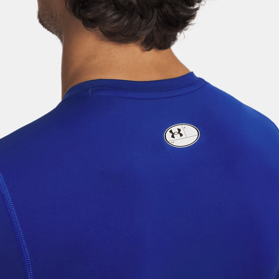 Under Armour HeatGear Compression Long Sleeve Royal / White XL 194513906970 Shoe Deals Outlet