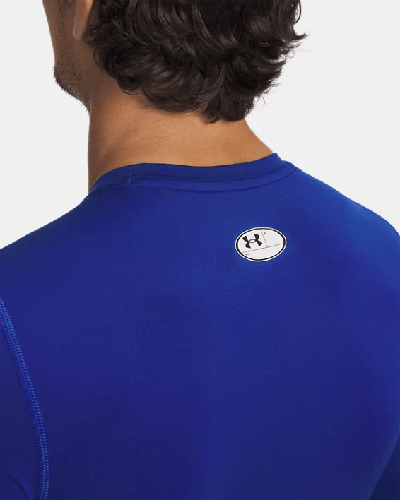 Under Armour HeatGear Compression Long Sleeve Royal / White XL 194513906970 Shoe Deals Outlet