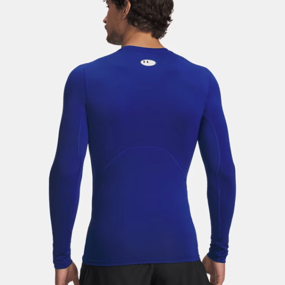 Under Armour HeatGear Compression Long Sleeve Royal / White XL 194513906970 Shoe Deals Outlet