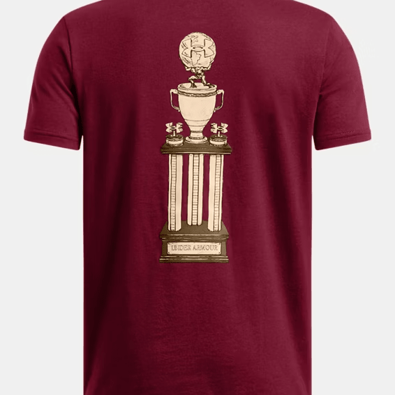 Under Armour UA Trophy T-Shirt Cardinal / Coyote Large 197778088535 Shoe Deals Outlet