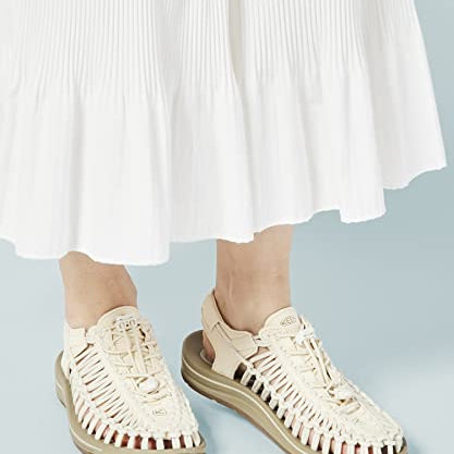 KEEN Uneek - Women's White Cap/Cornstalk Shoe Deals Outlet