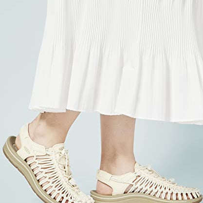 KEEN Uneek - Women's White Cap/Cornstalk Shoe Deals Outlet