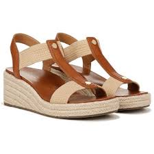 VIONIC Calera Wedge Sandal Camel Leather 11 M 192329985349 Shoe Deals Outlet