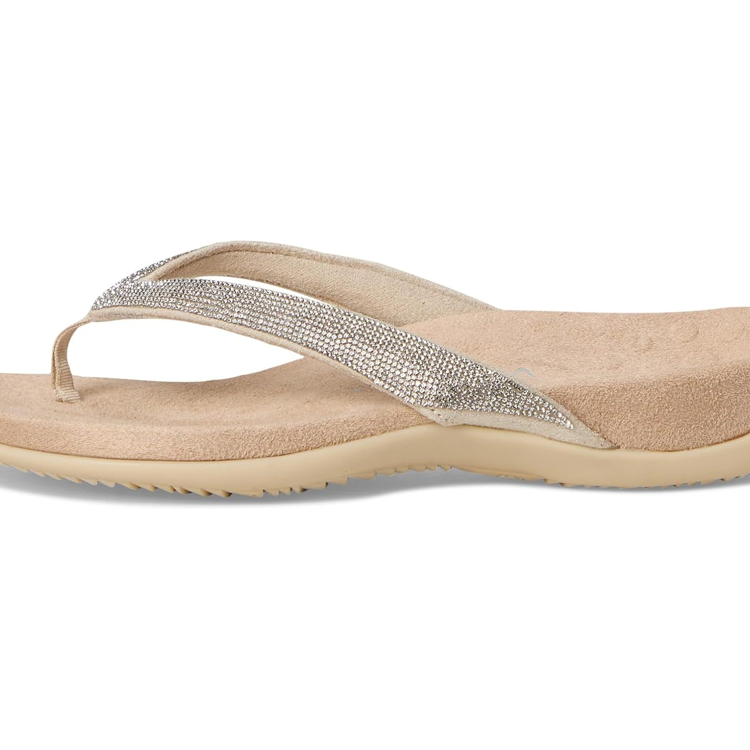 VIONIC Dillon Shine Sandal Cream / Rhinestone 9 M 192329974817 Shoe Deals Outlet