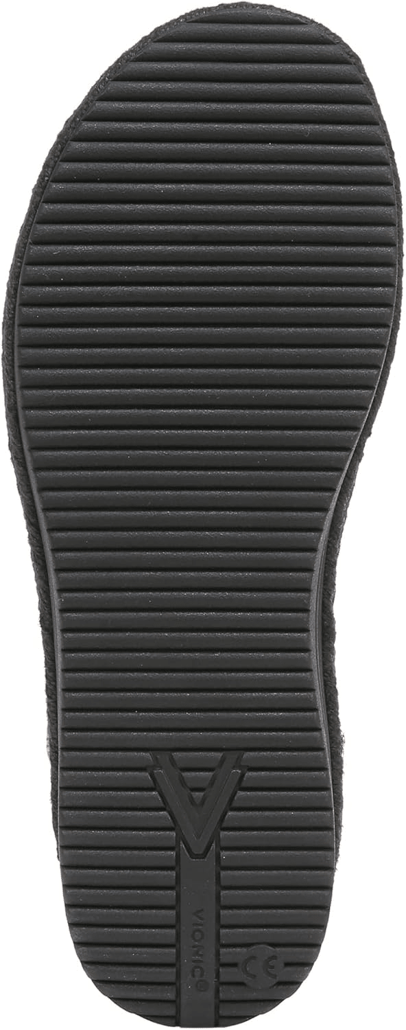 VIONIC Mar Platform Wedge Sandal Black Leather 9 M 197725037999 Shoe Deals Outlet