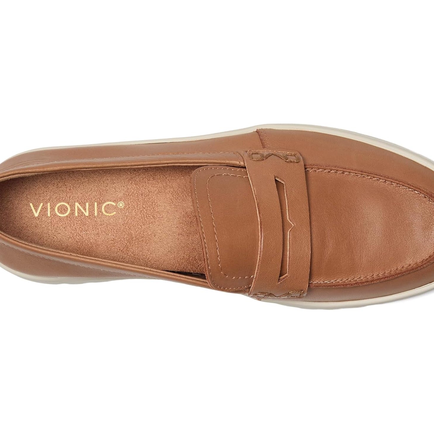 VIONIC Uptown Loafer Silver Metallic Leather 6 M 192329993764 Shoe Deals Outlet