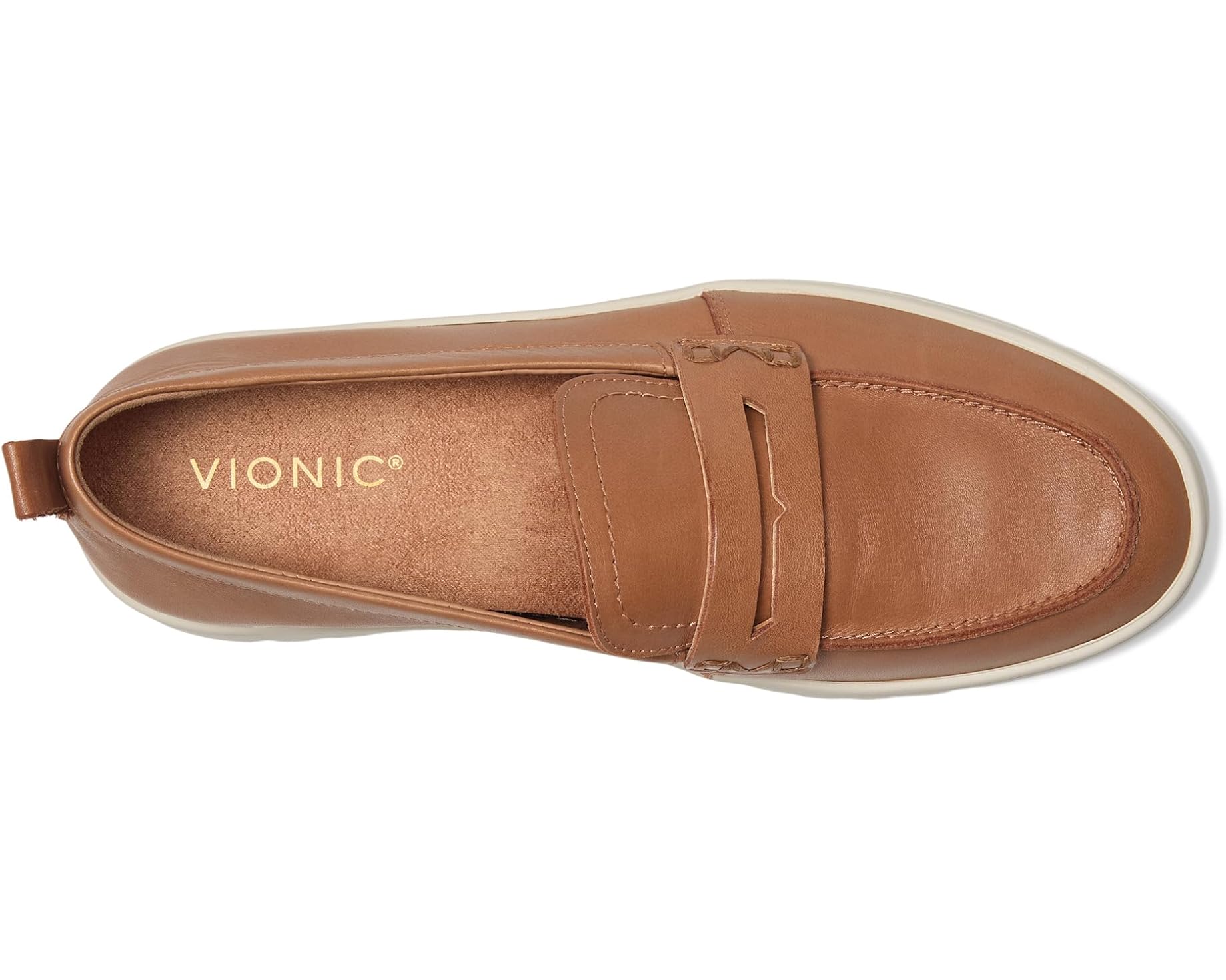 VIONIC Uptown Loafer Silver Metallic Leather 6 M 192329993764 Shoe Deals Outlet