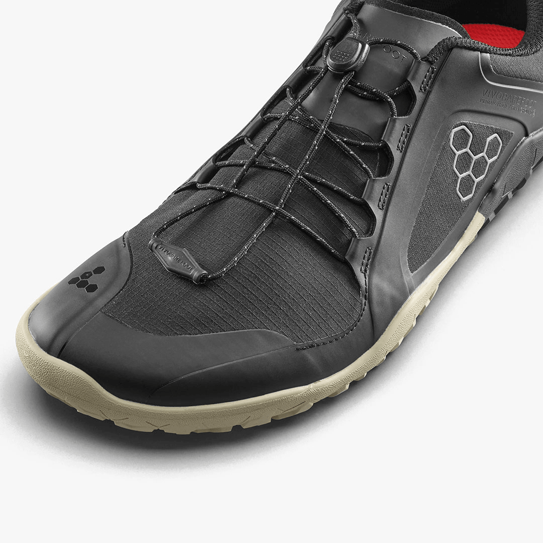 Vivobarefoot Primus Trail III All Weather FG Black / White 8 M 057794138889 Shoe Deals Outlet