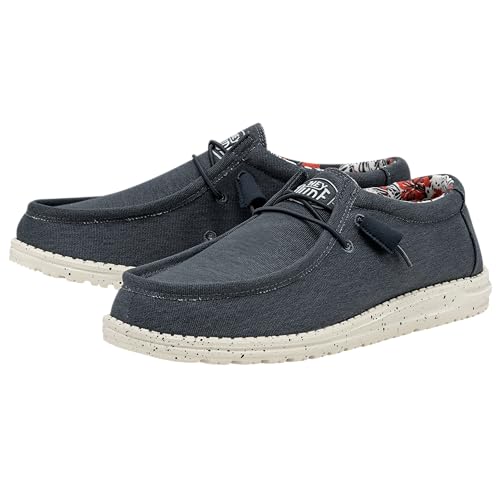 Hey Dude Wally Stretch - Men's Blue Shoe Deals Outlet