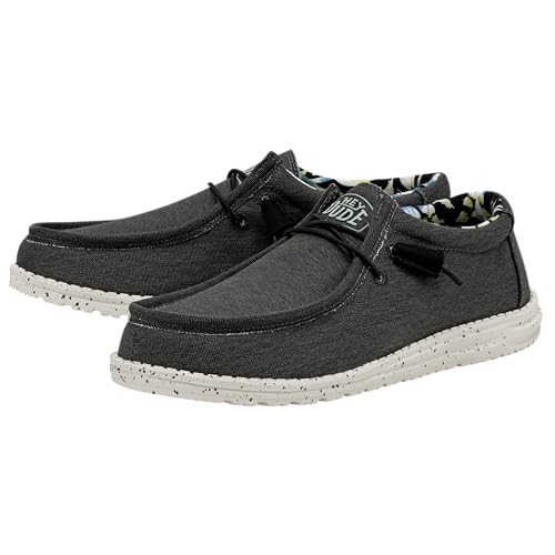 Hey Dude Wally Stretch - Men's Black Shoe Deals Outlet