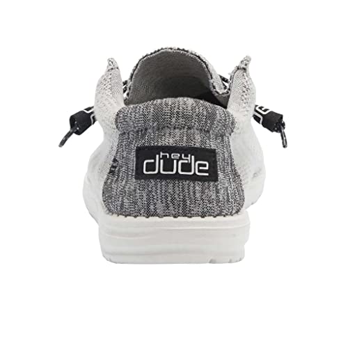 Hey Dude Wally Stretch - Men's Gray and White Shoe Deals Outlet