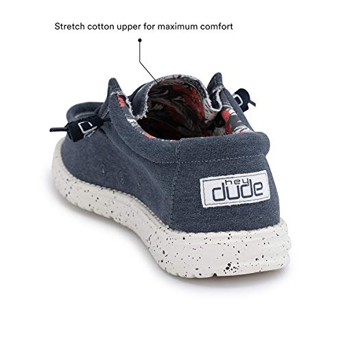 Hey Dude Wally Stretch - Men's Blue Shoe Deals Outlet