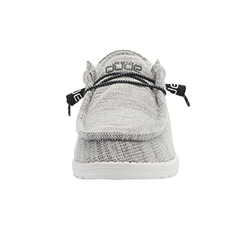 Hey Dude Wally Stretch - Men's Gray and White Shoe Deals Outlet