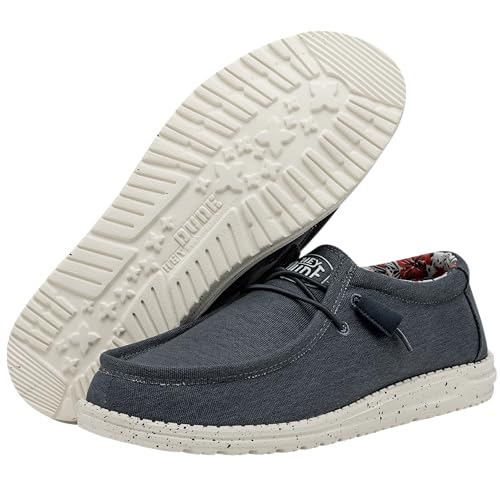 Hey Dude Wally Stretch - Men's Blue Shoe Deals Outlet