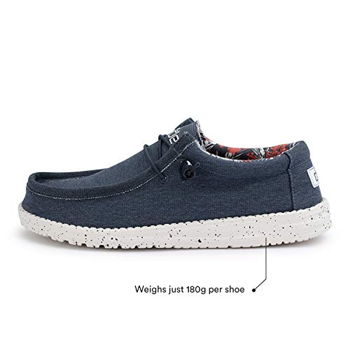 Hey Dude Wally Stretch - Men's Blue Shoe Deals Outlet