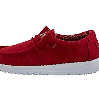 Hey Dude Wally Youth - Kids Red Shoe Deals Outlet