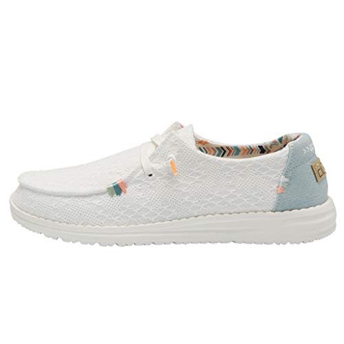 Hey Dude Wendy - Women's White/Crochet Shoe Deals Outlet