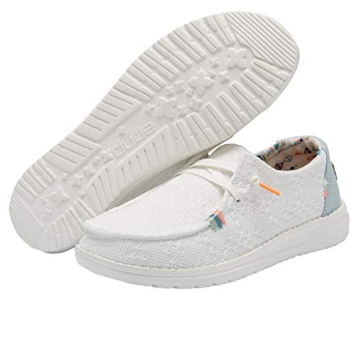 Hey Dude Wendy - Women's White/Crochet Shoe Deals Outlet