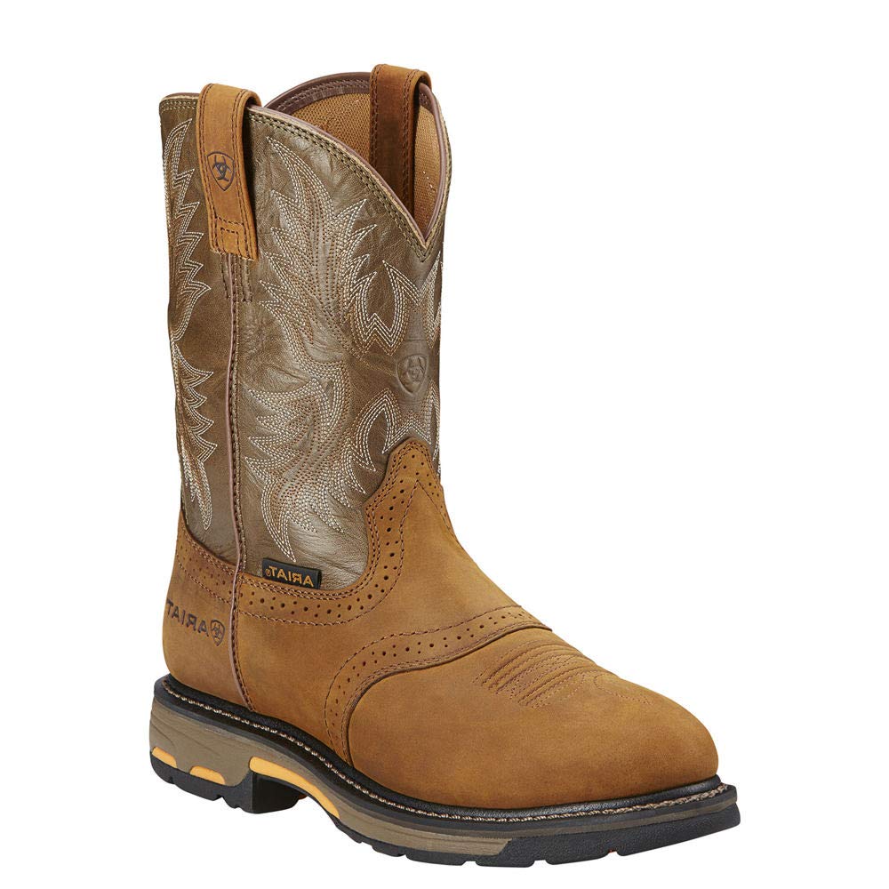 Ariat Workhog - Men's Aged Bark/Army Green Shoe Deals Outlet